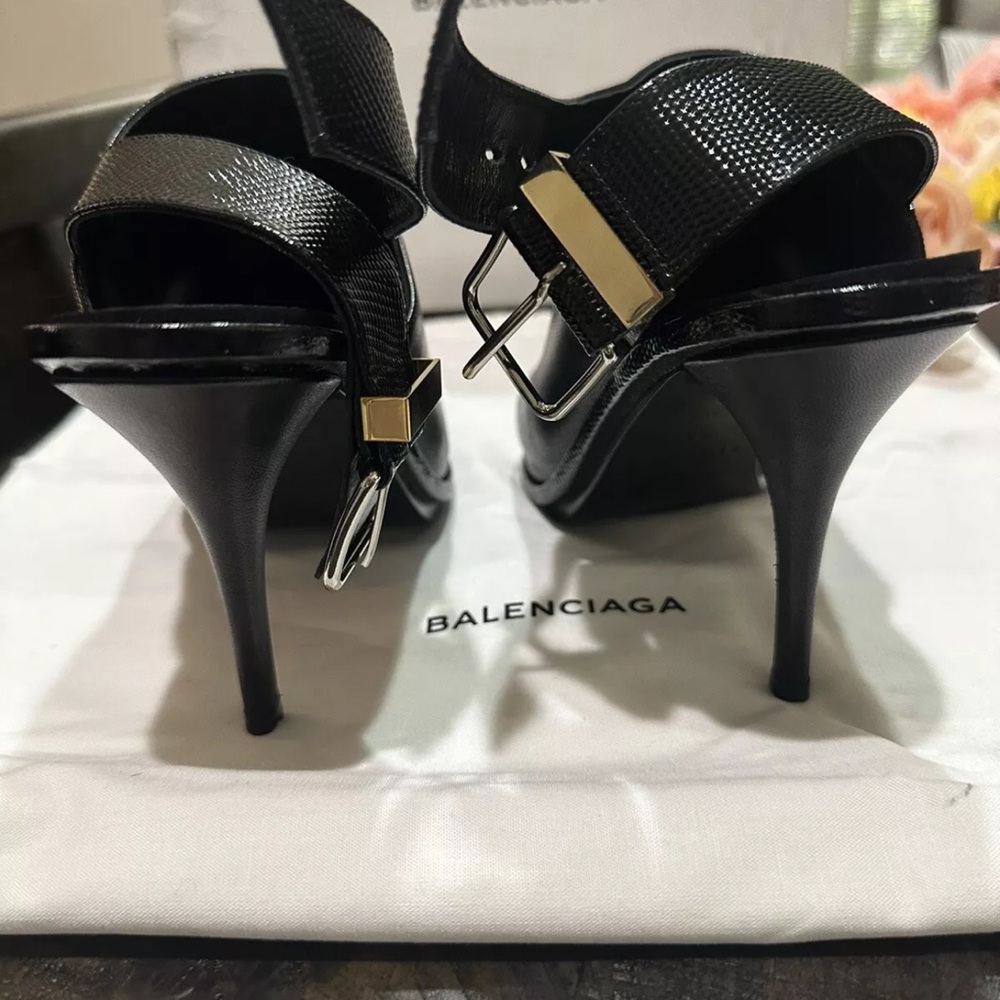 Balenciaga Women's Black Heeled Sandals - Picture 2 of 4